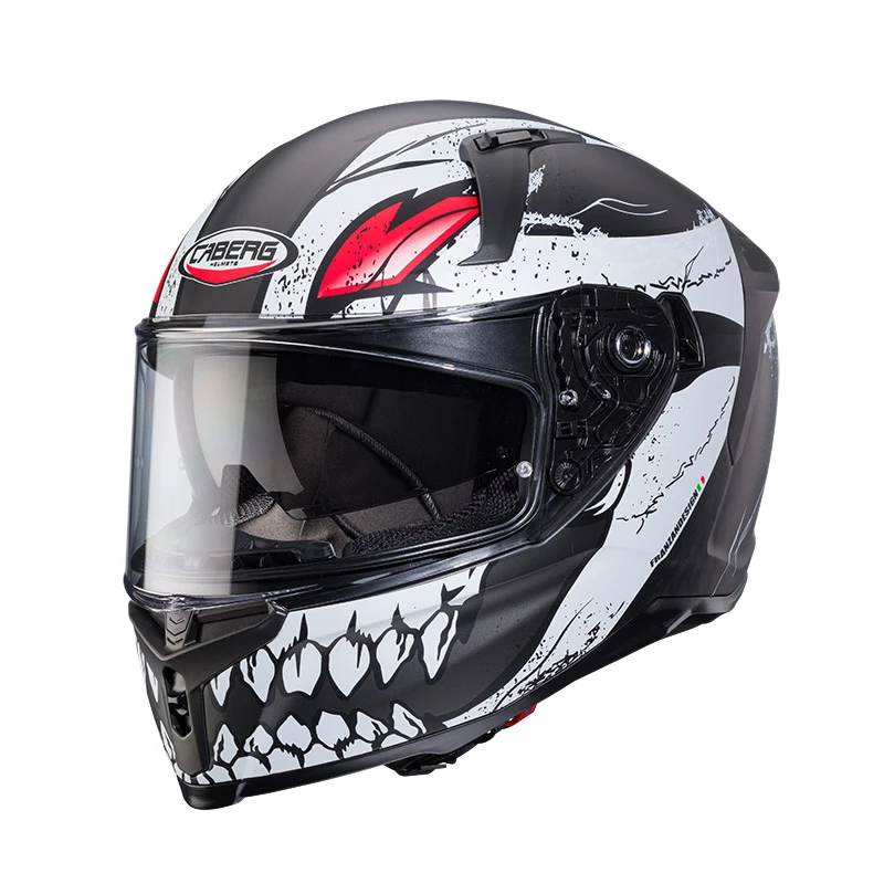 New π Plastic Caberg Avalon X Punk Helmet Grey White Red π 3 New π Plastic Caberg Avalon X Punk Helmet Grey White Red π
