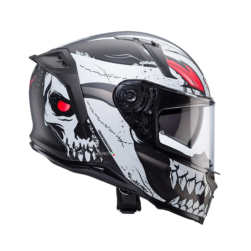 New π Plastic Caberg Avalon X Punk Helmet Grey White Red π 5 New π Plastic Caberg Avalon X Punk Helmet Grey White Red π - Image 3