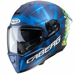 New ⌛ Fiber Caberg Drift Evo Storm Helmet Blue Yellow 🧨