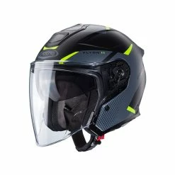 Brand new ⌛ Fiber Caberg Flyon 2 Boss Helmet Grey Yellow 🎁