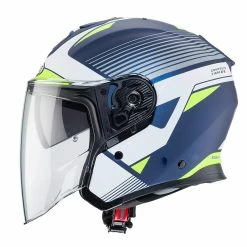 Discount 👏 Fiber Caberg Flyon Rio Helmet Blue Matt White Yellow 🛒 -Cellularline shop caberg flyon rio blugiallo 2