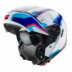 Coupon β¨ Fiber Caberg Levo Sonar Modular Helmet White Blue Red β